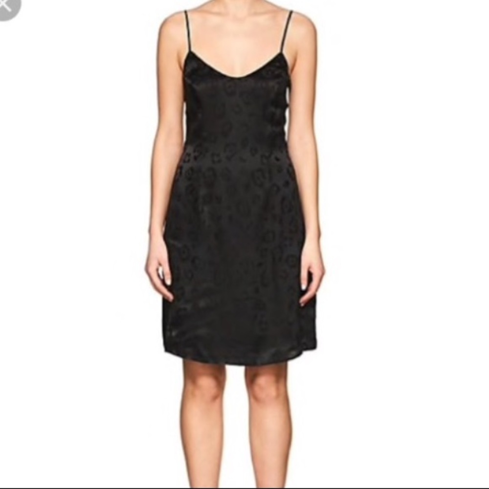 NWT L’Agence black leopard print dress